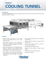 FedcoÂ® COOLING TUNNEL - Peerless Food Equipment