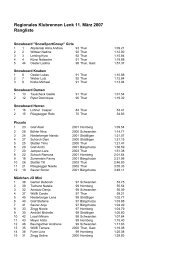Regionale Meisterschaft Rangliste nach Kategorien vom 11. MÃ¤rz ...
