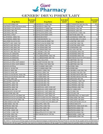 9.99 generic list - 2 sided - revised 10-30-11_GL - Giant