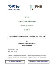 Agricultural Food Exports of Suriname to CARICOM - FHR Lim A Po ...