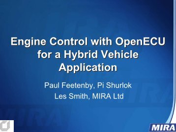 Engine Control with OpenECU for a Hybrid Vehicle Application ...