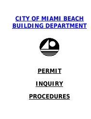 Permit Inquiry - City of Miami Beach