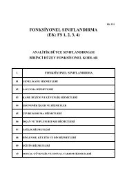 FONKSÄ°YONEL SINIFLANDIRMA (EK: FS 1, 2, 3, 4)