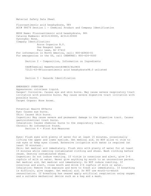 MSDS PDF/F/Fluoroantimonic acid hexahydrate,.pdf