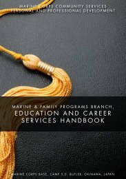 education and career services handbook - MCCS Okinawa