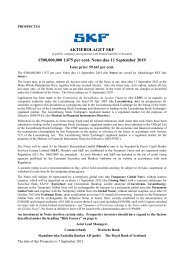 Prospect, pdf - the SKF site for the capital market