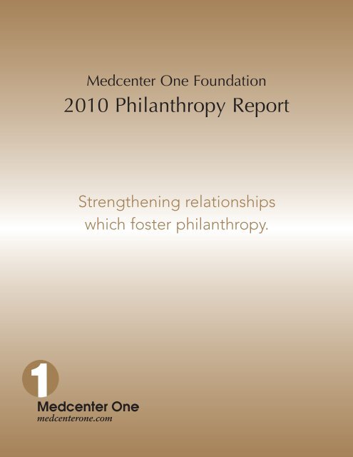 2010 Philanthropy Report - bismarck.sanfordhealth.org.