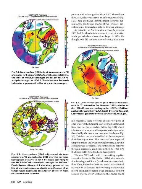 STATE OF THE CLIMATE IN 2009