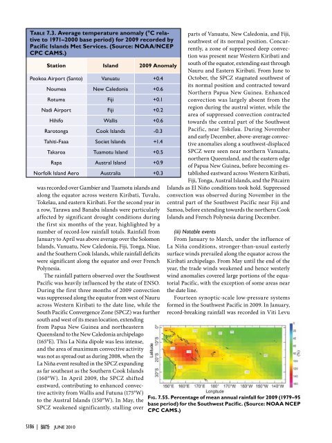STATE OF THE CLIMATE IN 2009