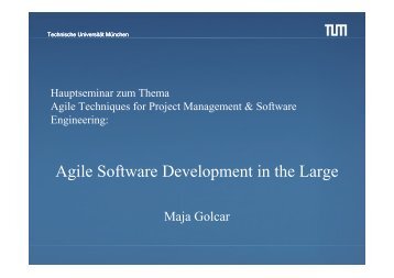 Agile Software Development in the Large - Technische UniversitÃ¤t ...