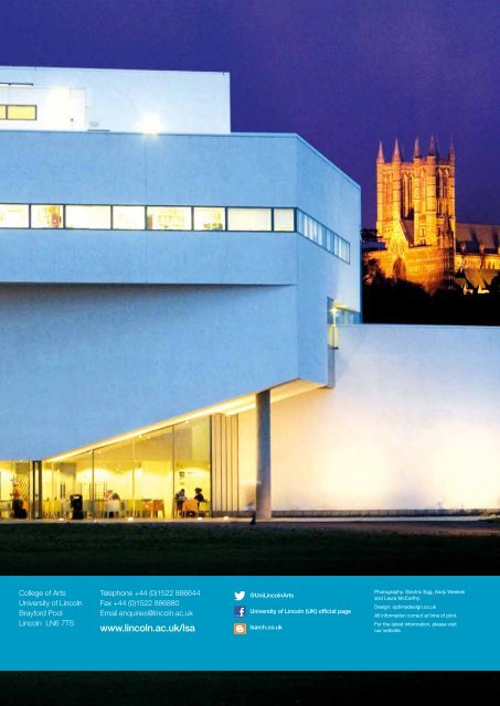 LSA Magazine Issue 2 (PDF) - University of Lincoln