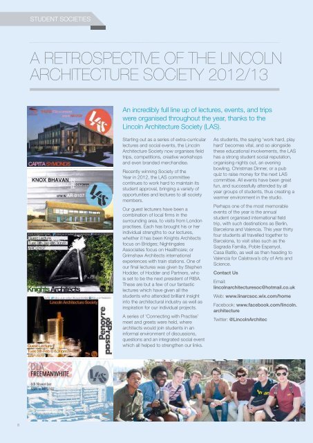 LSA Magazine Issue 2 (PDF) - University of Lincoln