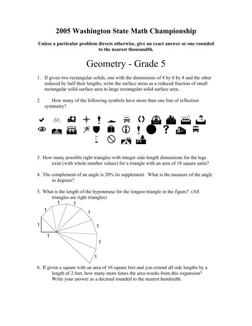 Geometry Grade 5 A B H L M O P Q U C F J N R S Zd E I M N S T V W X