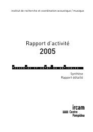 Rapport d'activitÃ© - WWW Ircam