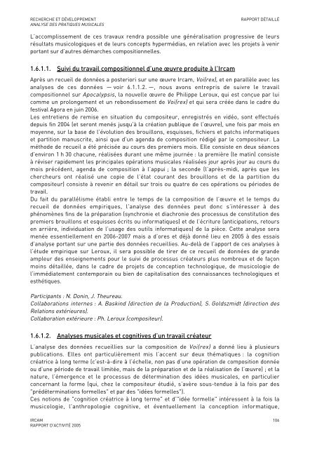 Rapport d'activitÃ© - WWW Ircam