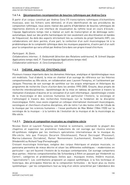 Rapport d'activitÃ© - WWW Ircam