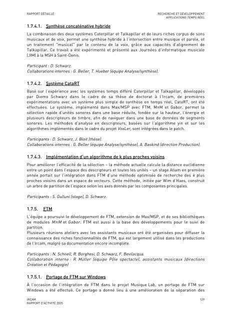 Rapport d'activitÃ© - WWW Ircam