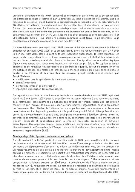 Rapport d'activitÃ© - WWW Ircam