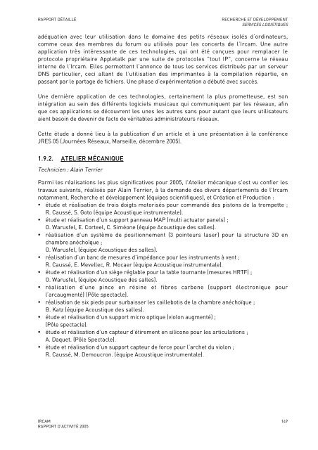 Rapport d'activitÃ© - WWW Ircam