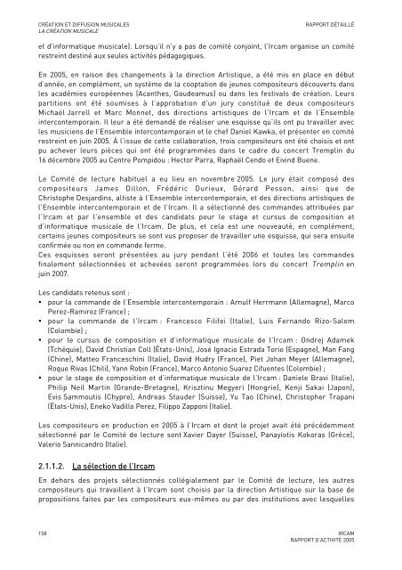 Rapport d'activitÃ© - WWW Ircam