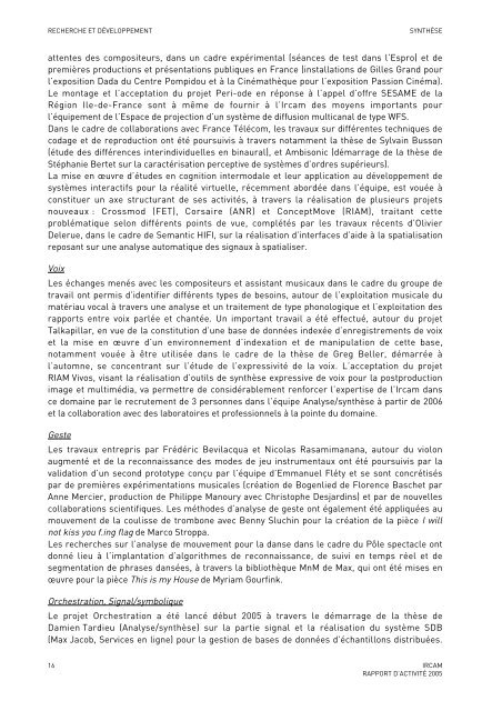 Rapport d'activitÃ© - WWW Ircam