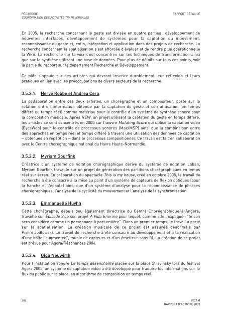 Rapport d'activitÃ© - WWW Ircam