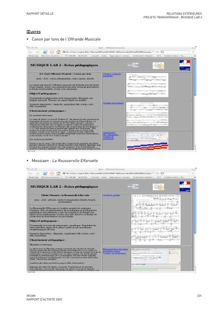 Rapport d'activitÃ© - WWW Ircam