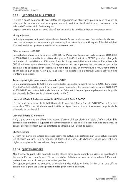 Rapport d'activitÃ© - WWW Ircam