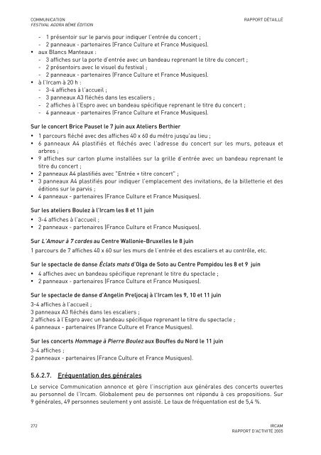 Rapport d'activitÃ© - WWW Ircam