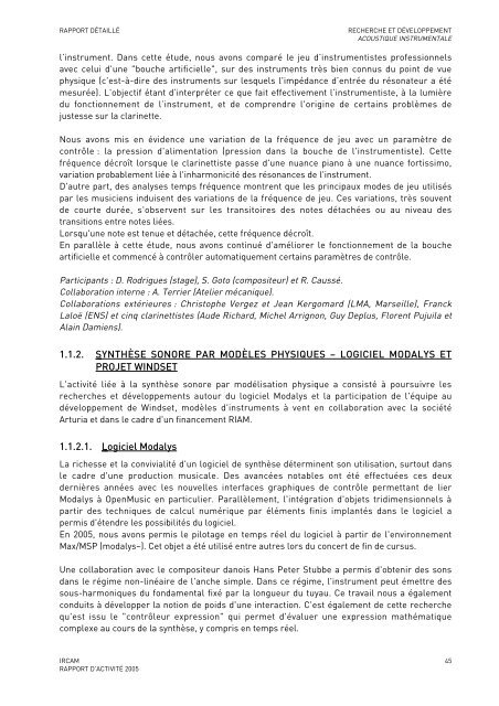 Rapport d'activitÃ© - WWW Ircam