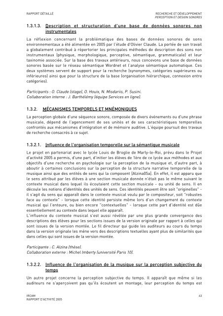 Rapport d'activitÃ© - WWW Ircam