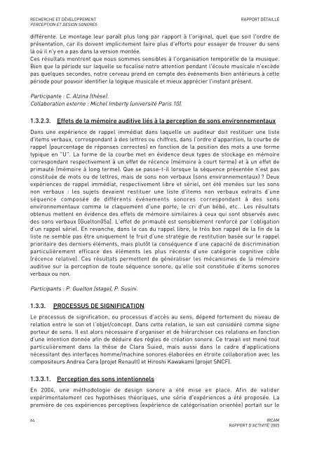 Rapport d'activitÃ© - WWW Ircam