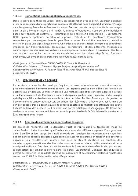 Rapport d'activitÃ© - WWW Ircam