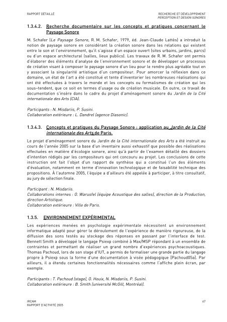 Rapport d'activitÃ© - WWW Ircam