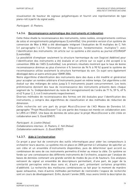 Rapport d'activitÃ© - WWW Ircam