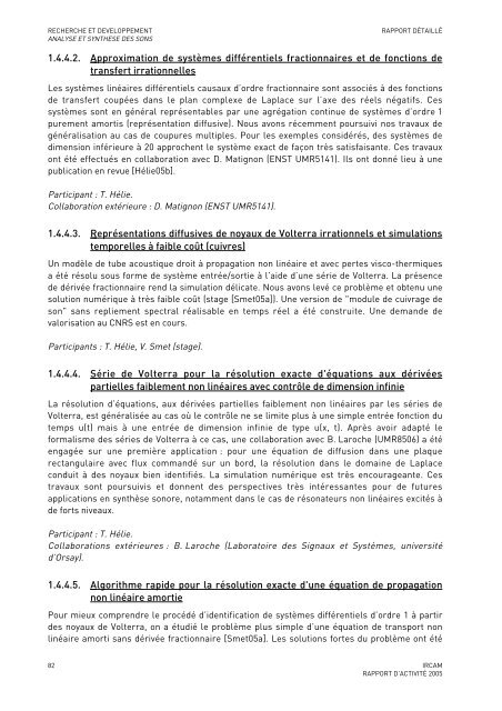 Rapport d'activitÃ© - WWW Ircam