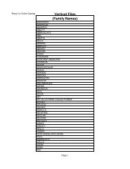 Vertical Files (Family Names)