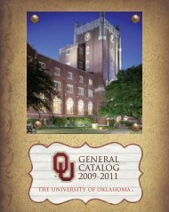 University of Oklahoma General Catalog 2009-11