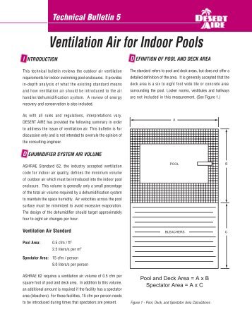 Ventilation Air for Indoor Pools