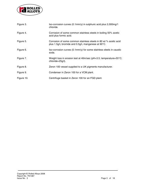 ZERON 100 Chemical and Process Industries - Rolled Alloys