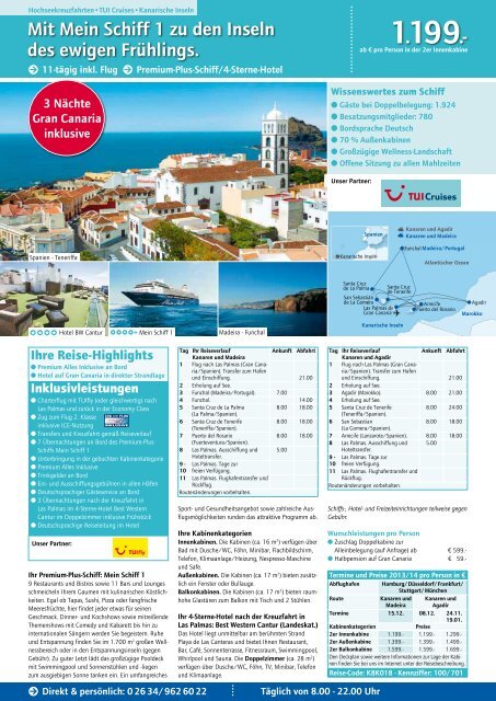 Kreuzfahrten-Katalog - Berge & Meer