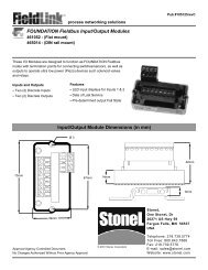 FOUNDATION Fieldbus Input/Output Modules - StoneL