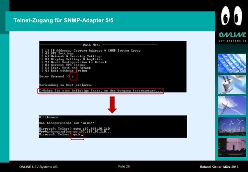 Technik Workshop 3 - Tools SNMP-Adapter - Online USV Systeme