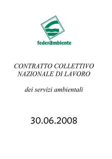 Contratto collettivo nazionale di lavoro - Federambiente