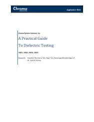 A Practical Guide To Dielectric Testing - Chroma Systems Solutions