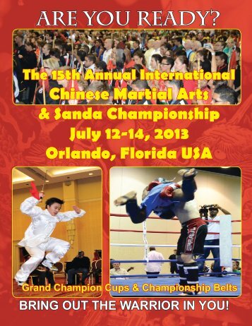 Are you ready? - International Chinese Martial Arts Championship