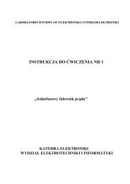 Jednofazowy falownik prądu. - Laboratorium elektroniki E306