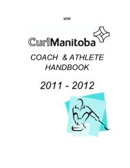 COACH & ATHLETE HANDBOOK - Manitoba Curling Association