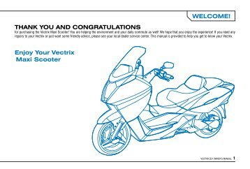 Vectrix Zev Owner's Manual - V is for Voltage electric vehicle forum