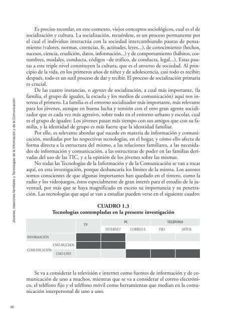 JÃ³venes, relaciones familiares y tecnologÃ­as de la ... - Xuventude.net